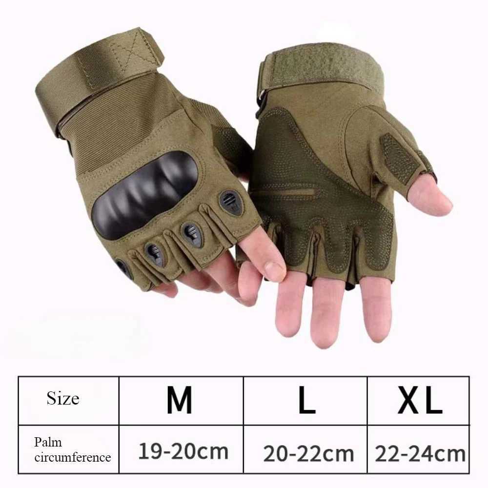 Fingerless Motorcycle Cycling Gloves for Men Outdoor Tactical Gloves Shooting Hunting Motorcycle Bike Glove Bicycle AccessoriesC250412