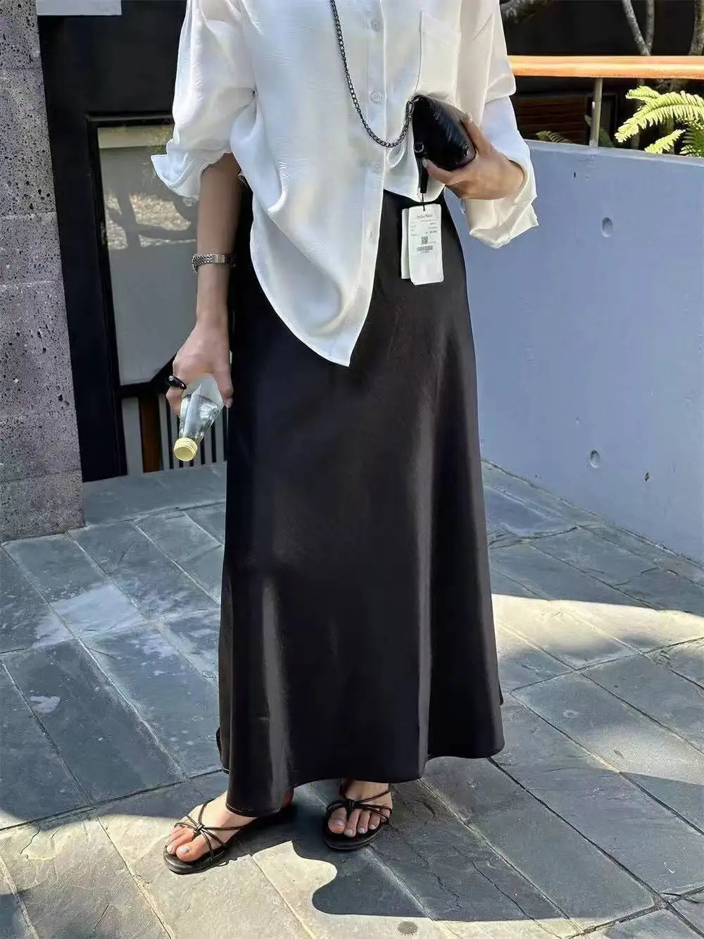Fashion Mid-length Skirts High Waist Pockets A-line Jean Skirt Woman Summer Streetwear Fashion All-match Y2k Fishtail Skirt 250407