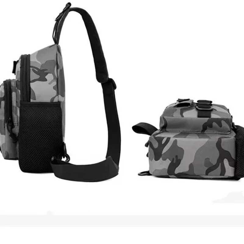 Fishing Lure Bag Waist Chest Backpack Molle Fanny Pack Outdoor Sport Camping Hiking Tactical Hook and Loop Fastener Sling Bag Z250411