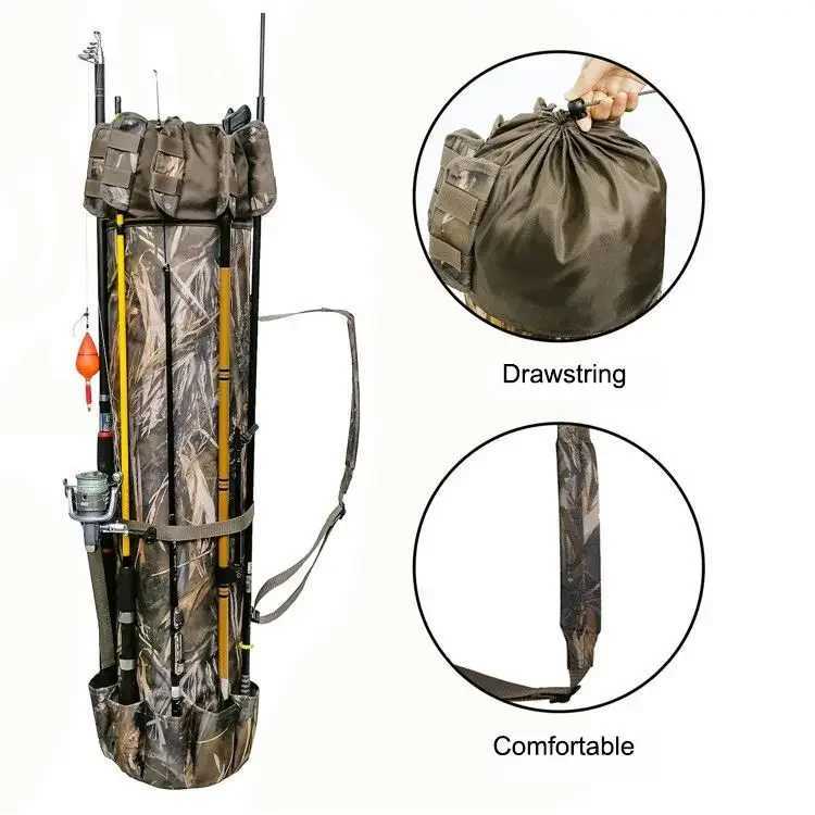 Factory Waterproof Multifunctional Fishing Rod Bag Gear Portable Hard Fishing Rod Holdall Case For Fly Fishing Rods Z250411