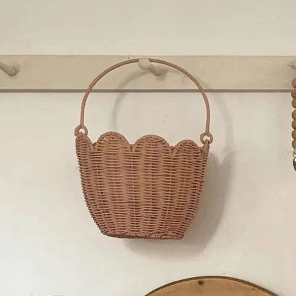 Handmade Wicker Rattan For Women Bohemian Straw Picnic Basket Handbags Travel Beach Bags 2025 Knitted Woven Bag Storage
