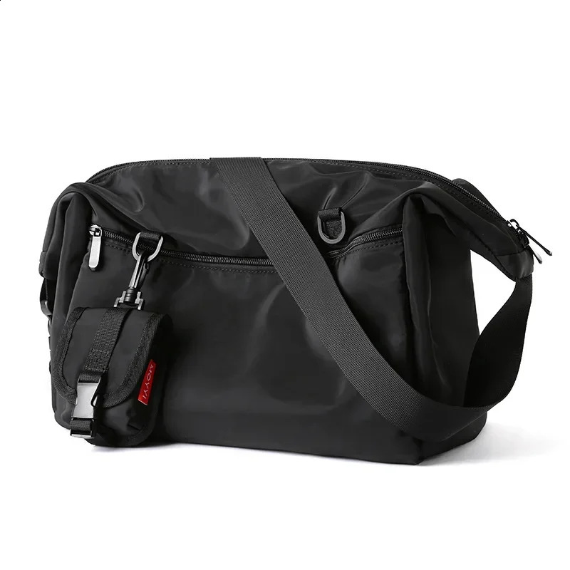 Multi functional laptop bag casual large capacity mens horizontal bag Korean horizontal bag mens shoulder bag 250411