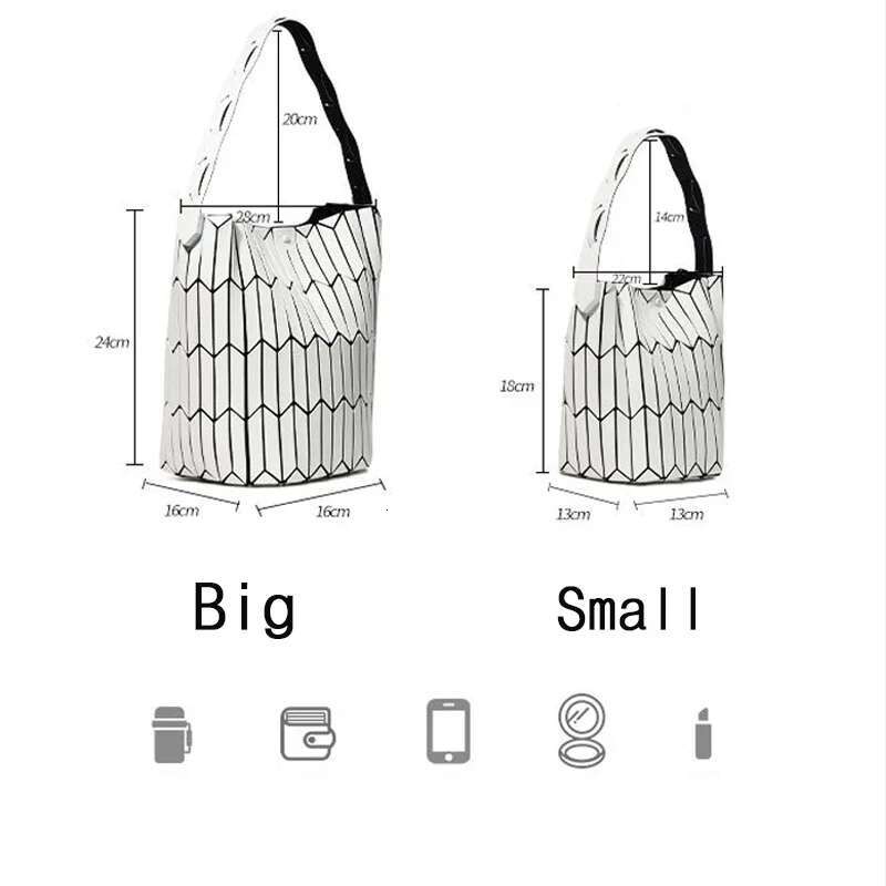 2024 New Niche Design Geometric Rhombus Bucket Bag, Versatile Portable Vegetable Basket , Single Shoulder Armpit Bag Handbags
