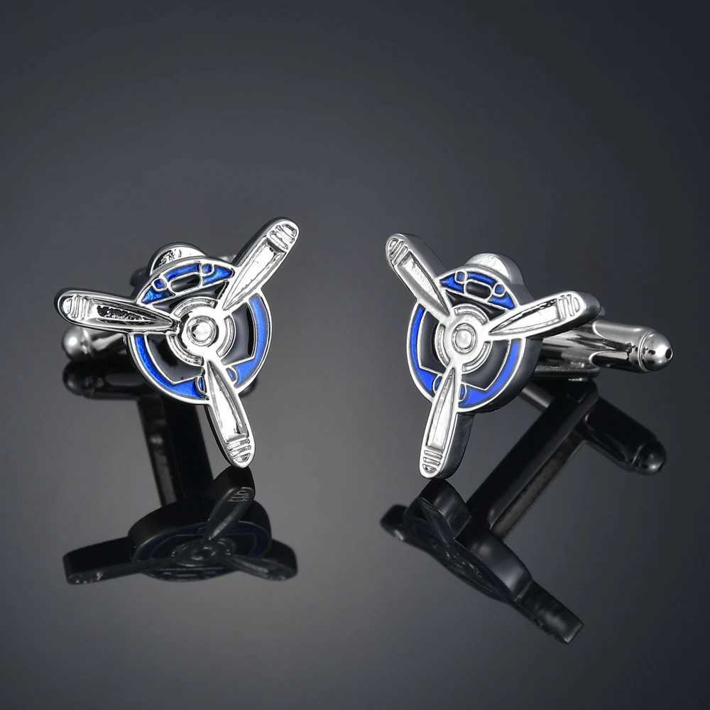 High quality silver cufflinks fighter jet cufflinks French shirt cufflinks set accessories wedding jewelryT250412
