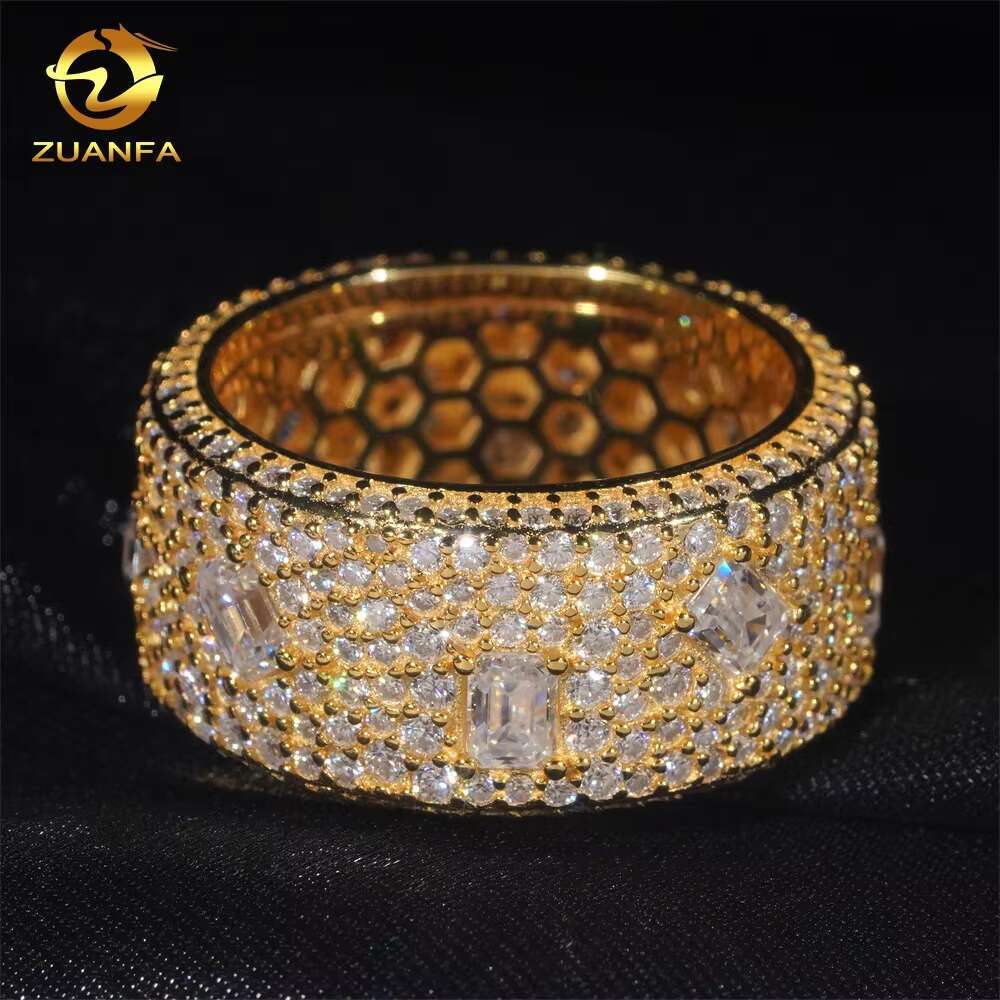 Fine Jewelry Wholesale Price Custom Eternity Gemstone Moissanite VVS 925 Sterling Silver Rings