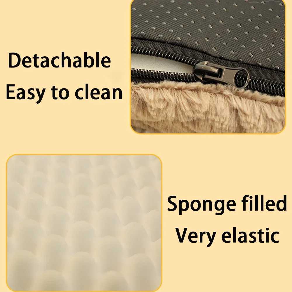 Memory foam pet bed with removable washable artificial fur cover orthopedic waterproof dog bed used for Flat noodles anti-skid bottom dog bed X250412