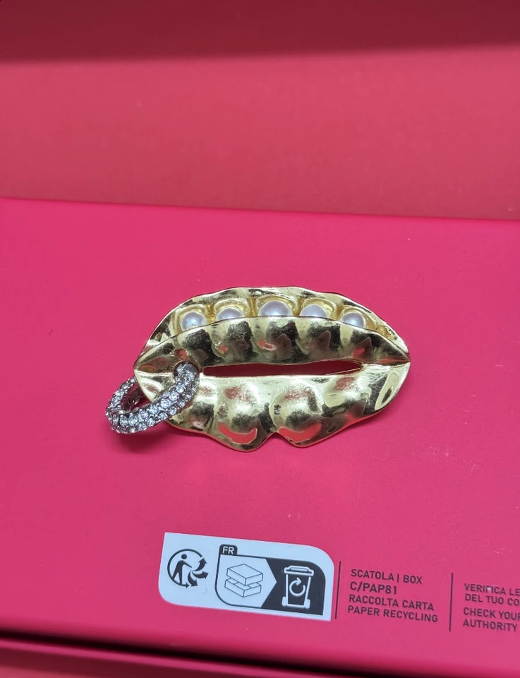 European and American fashion trends retro literature heavy industry niche pea pod inlaid sparkling rhinestone version brooch 250407