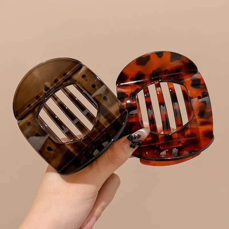 New Korean acetate hair clip hair clip accessories womens spoon clip spring clip leopard hair clip top clip simple headband clip Y2504012