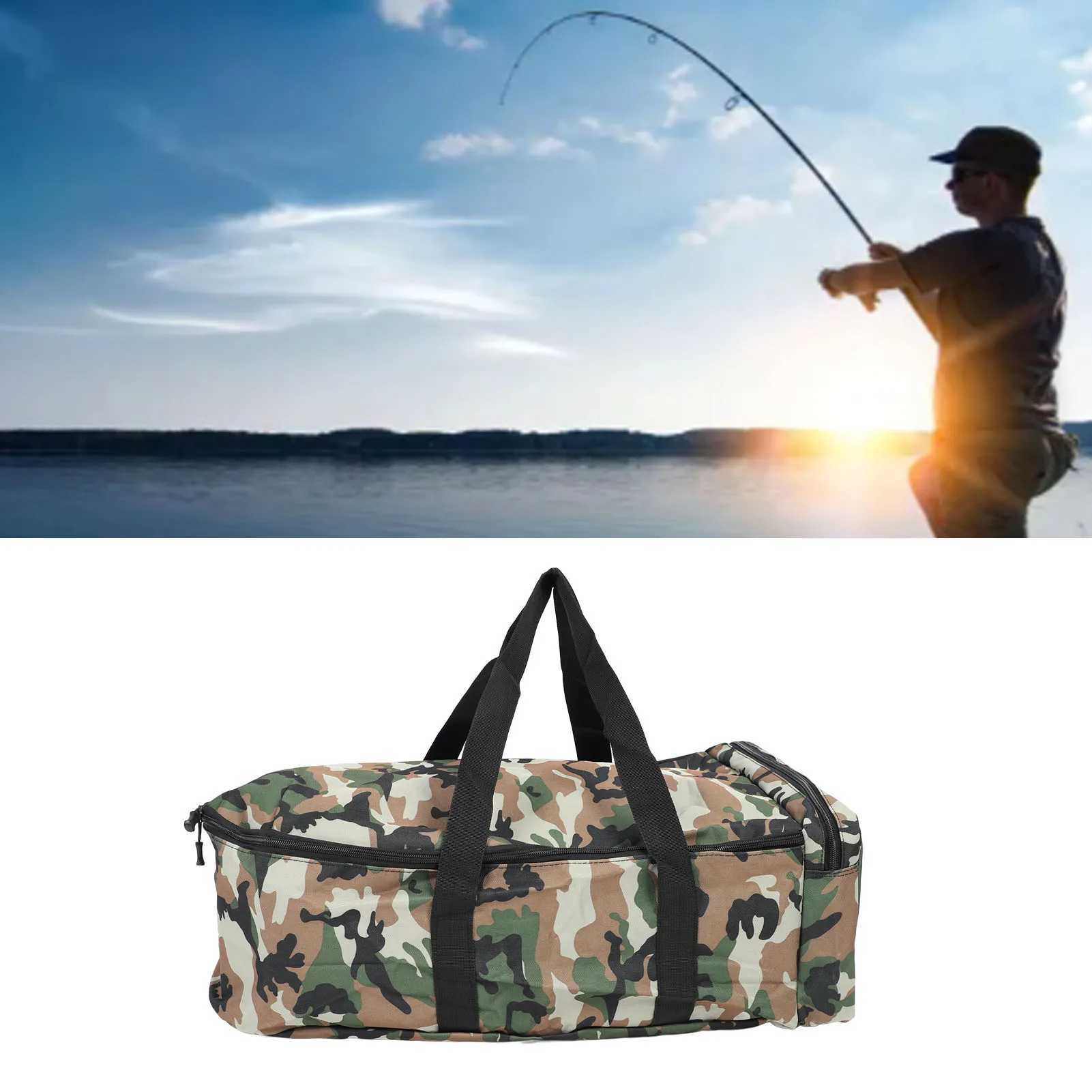 ZK30 Fishing Bait Boat Storage Bag Portable Waterproof 1000D Oxford Cloth Tackle Universal Carry Case Z250411
