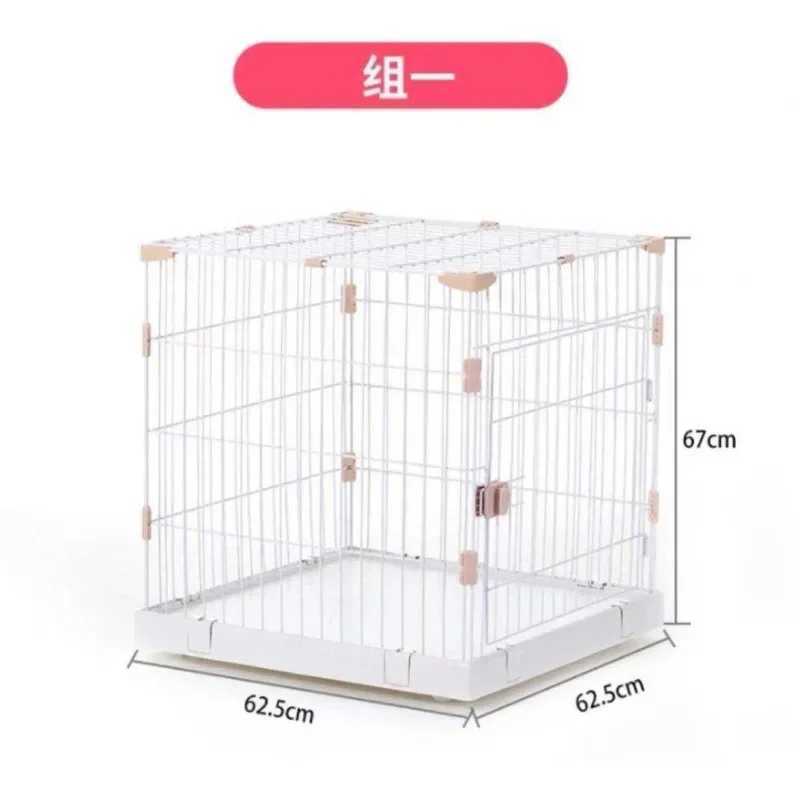 Wooden dog Flat noodles box indoor villa small and medium-sized house steel wooden kennel fence X250412
