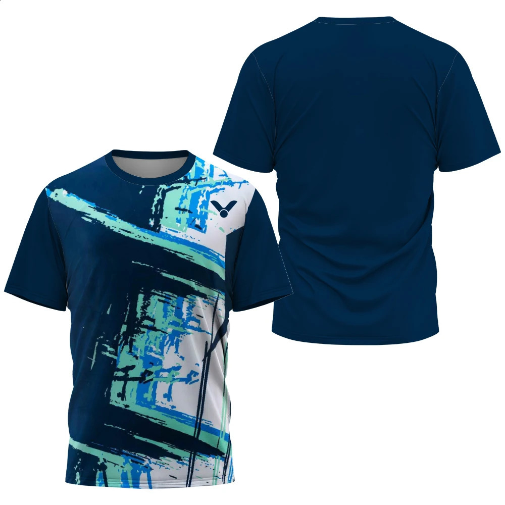 Mens T-shirt Table Tennis and Badminton Training Set Summer Daily Sports Shirt Breathable Short Sleeve Top 250411