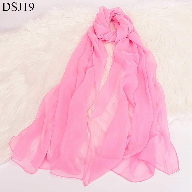K815 Georgette pure color silk scarf light and soft exercise etiquette silk scarf square dance dance yoga body catwalk scarf