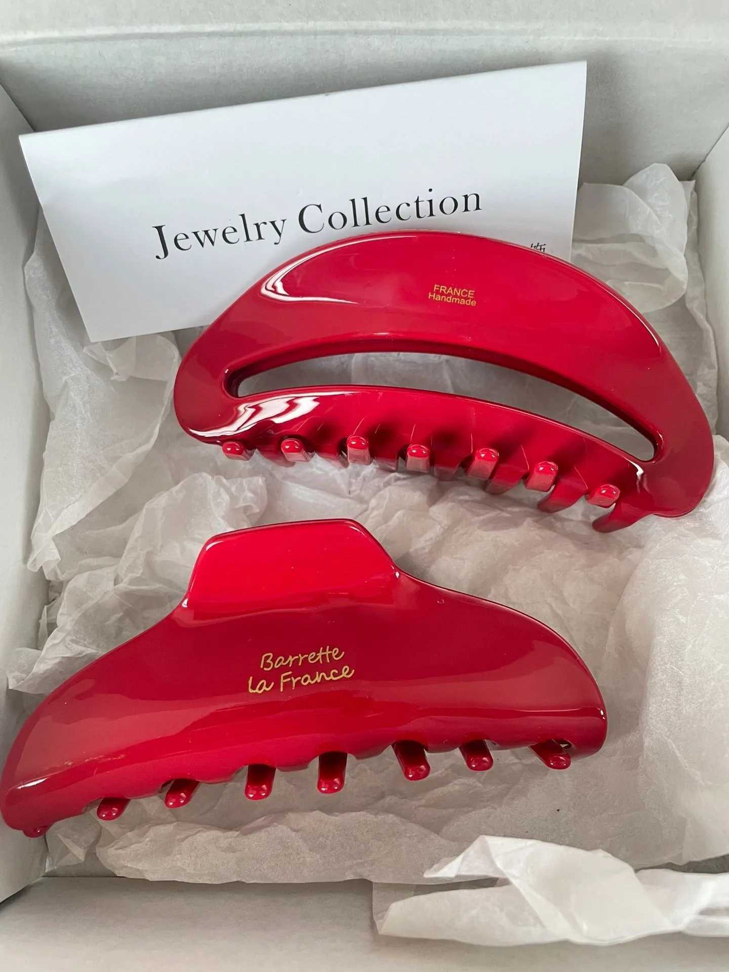 10cm long hair claw crab acetate red hair accessory suitable for girls and women to wear fashionable hairstyles Y2504012