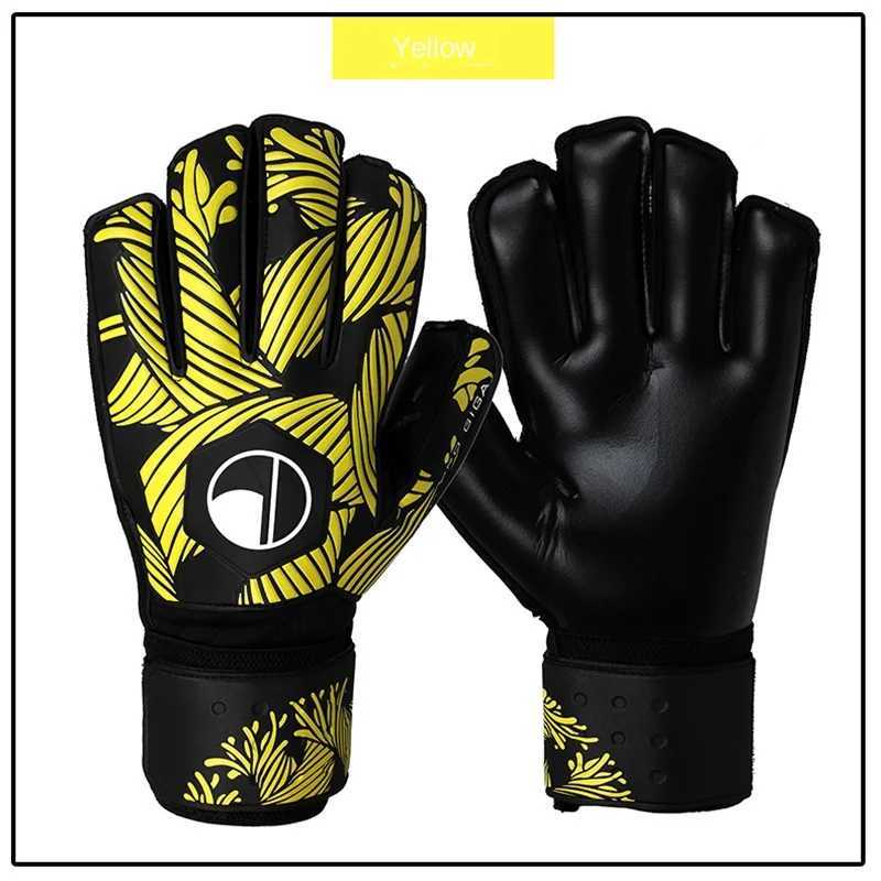 New Professional Football Goalkeeper Gloves Thick Latex Football Goalkeeper Gloves Finger Protector Adult Size 8 9 10XJ250412