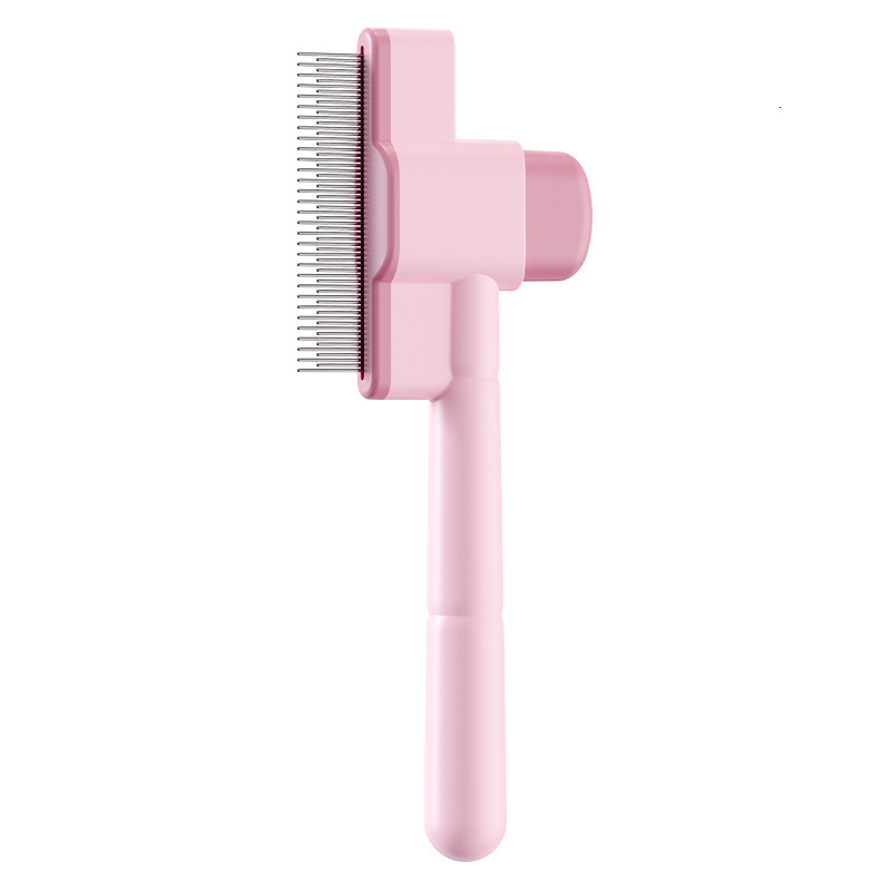Cross border pet self-cleaning comb for cats and dogs, one click hair removal comb for floating fur, dog flea removal and hair removal special tool co