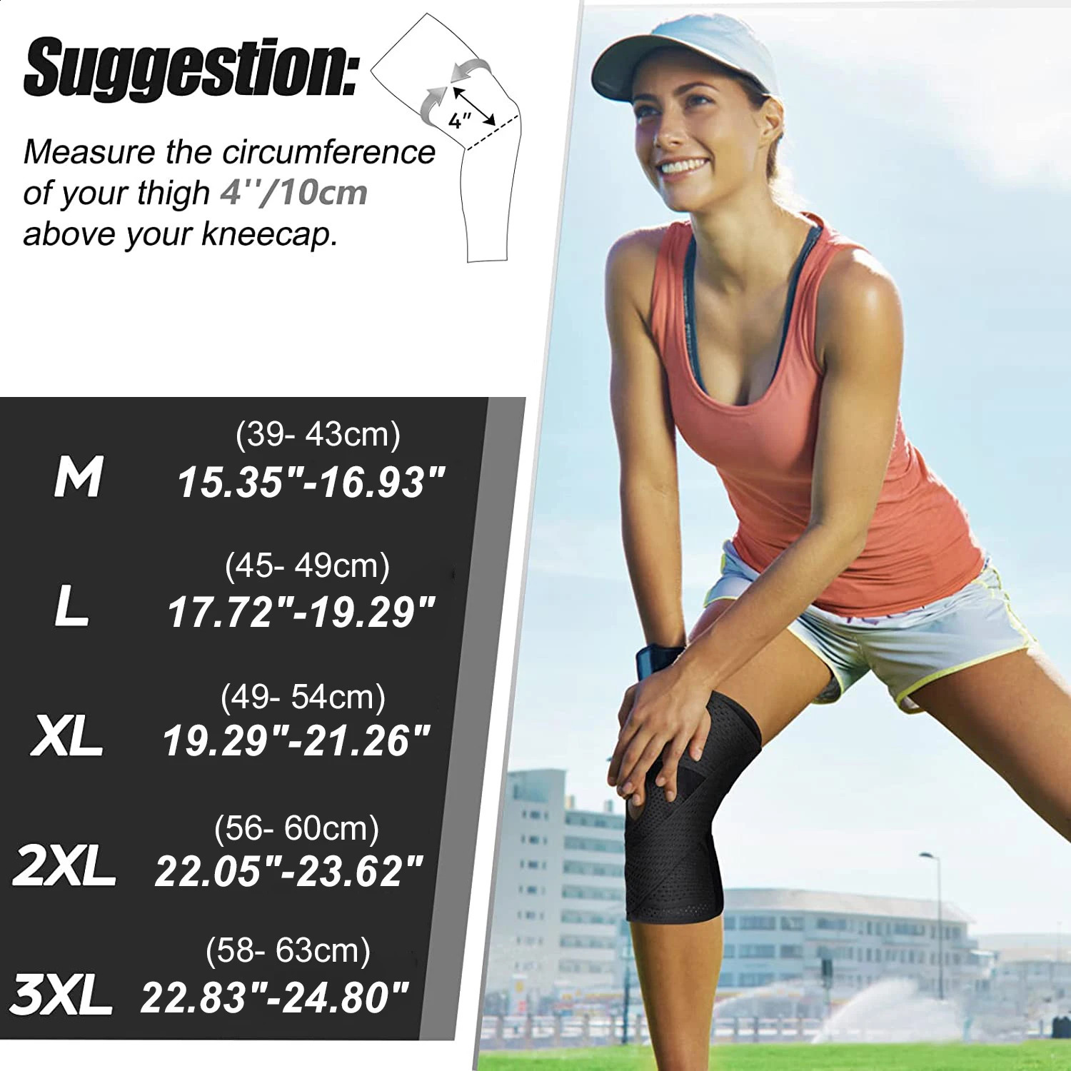 Breathable Knee Pads Support with Side Stabilizers for Men and Women Meniscal Tear Knee Pain ACL MCL Arthritis Injuries Recovery 250410