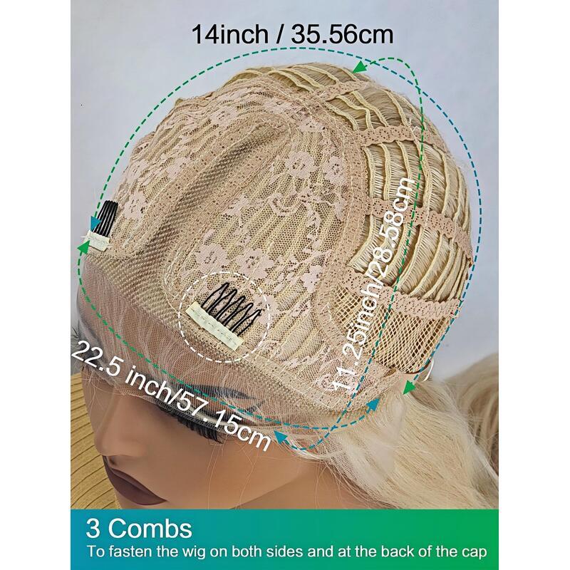 36 Inch Length Yaki Straight Front Synthetic Middle Parting HD Clear Glueless Lace Heat Resistant Fiber Pre-Plucked Haire with Baby Hair Wig for Women