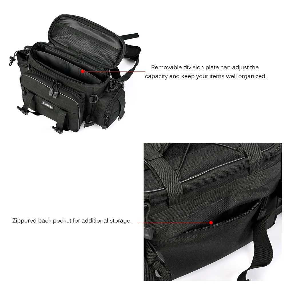 LEO Multifunctional Fishing Tackle Bags Single Shoulder Crossbody Bag Waist Pack Fish Lures Gear Utility Storage Fishing Bag Z250411