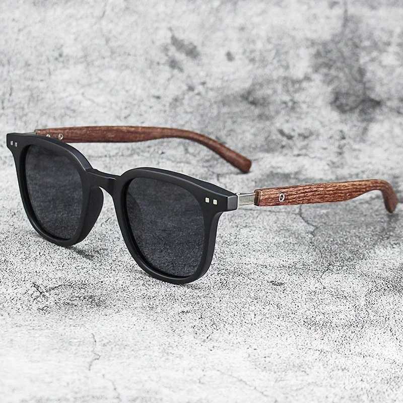 Trendy Retro Wood Grain Sunglasses for Women and Men New Square Frame Sun Glasses UV Protection Cycling Eyewear Outdoor Street Z250411