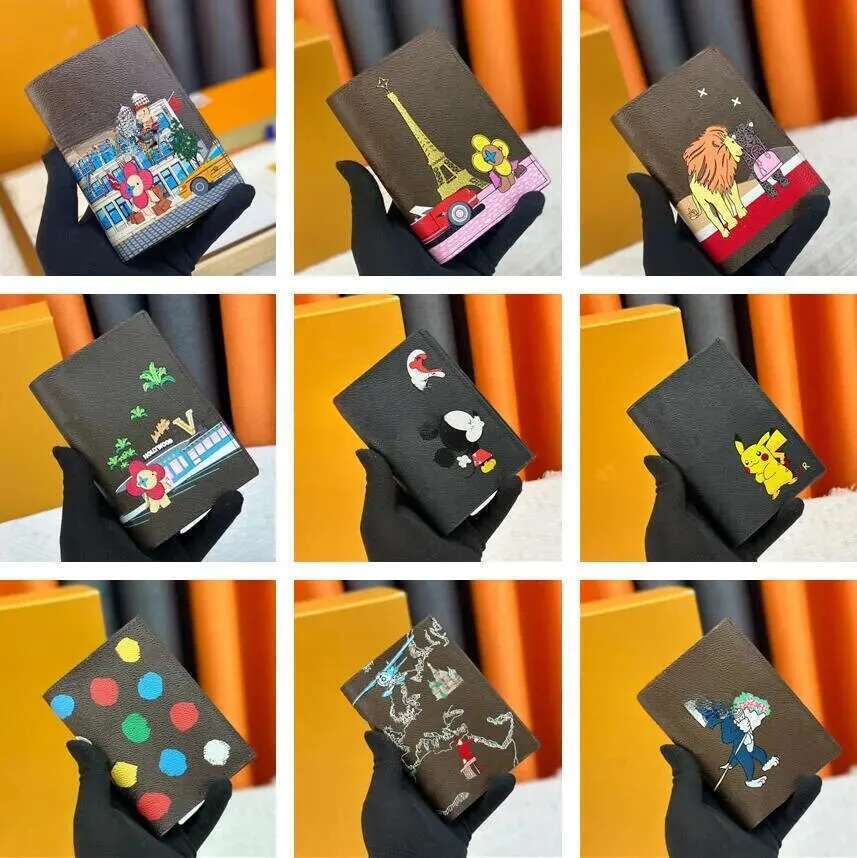 7A Multiple Card Holders Credit Wallet Designers Men and Women Black Fashion Passport Cover ID Business Mini Coin Pocket for Ladies Purse Case with box