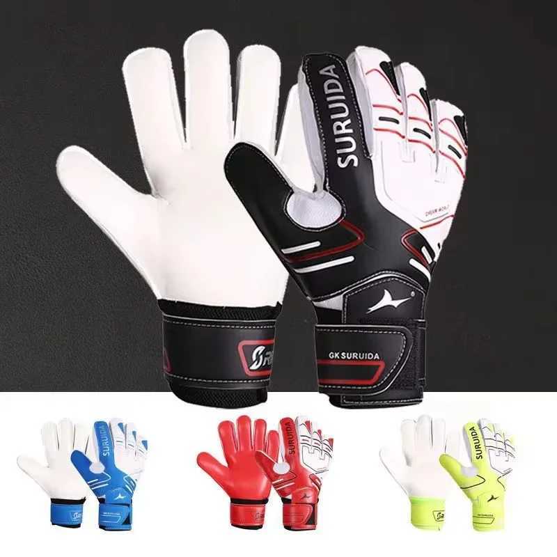 Hot selling professional football equipment goalkeeper gloves with finger protection anti slip and wear-resistant training goalkeeper glovesXJ250412