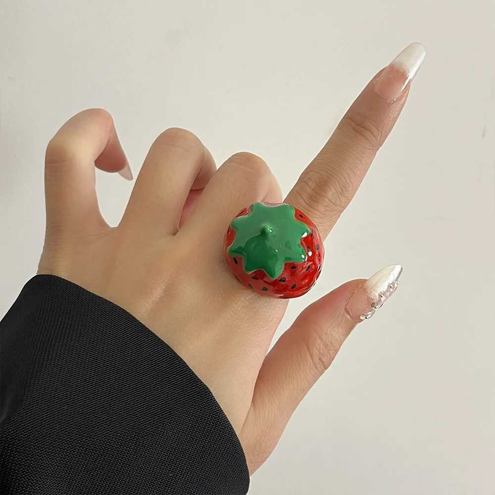 Vintage enamel drip oil ple dry short and chubby ring suitable for girls cute exquisite and unique Y2K jewelry giftXJ250412