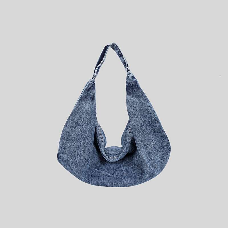 Casual Shoulder Bag Zipper Japanese Style Versatile Commuting Handbag Soft Solid Color luyigemandi