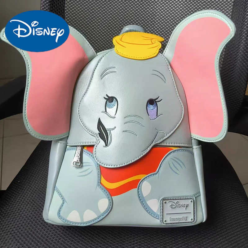 Disney New Disney Loungefly Bags Dumbo Cartoon Summer Travel Backpack Double Shoulder Women Backpack Portable Girlfriend Birthday Gift X250412