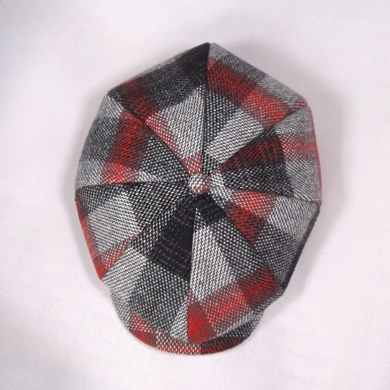 2024 Spring Autumn and Winter Octagonal Hat Women Wool Beret Dad Felt Ivy Cap Man Big Size sboy Caps M L XL 250403