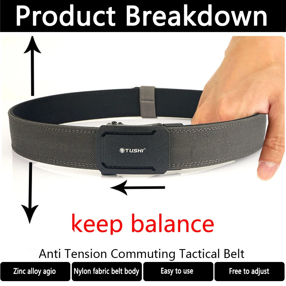 TUSHI Army Tactical Belt Quick Release Military Airsoft Training Molle Belt Outdoor Shooting Hiking Hunting Sports Belt 250407