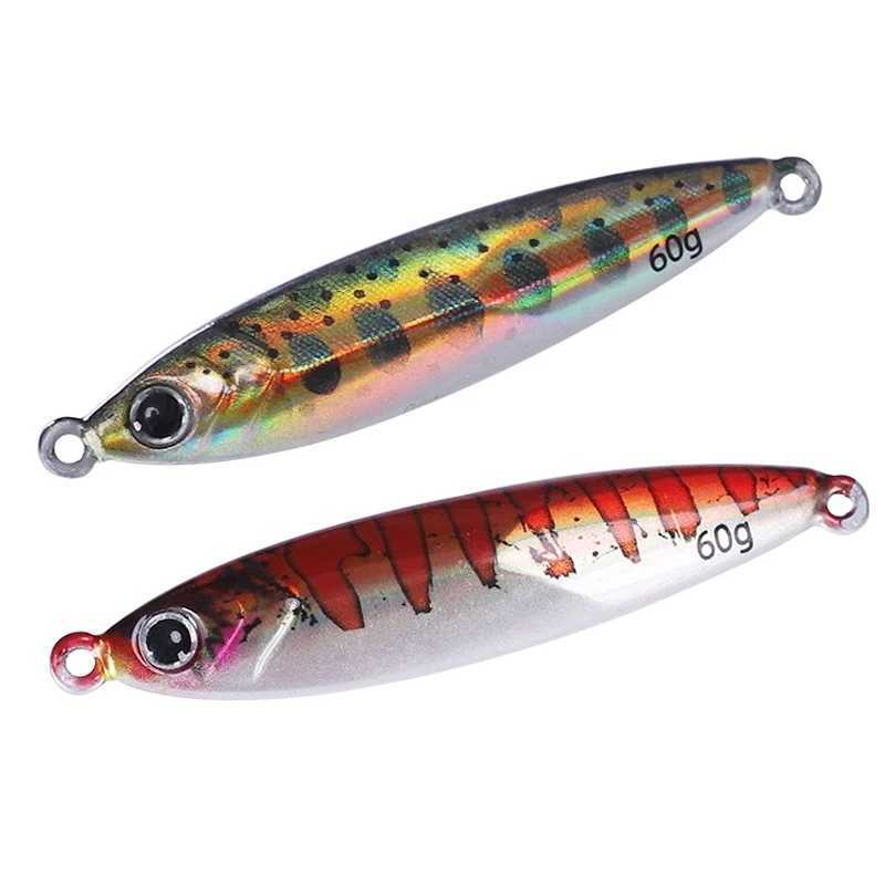 Luminous Tungsten Metal Jig 80g/60g/40g/30g Fishing lure quickly sinking jig bait Z250411