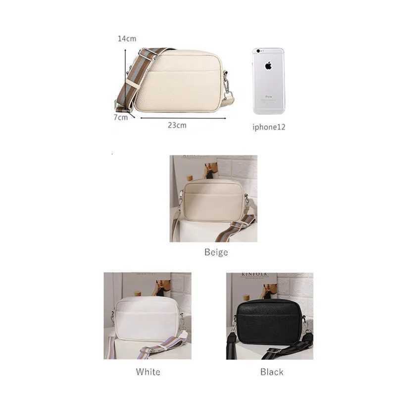 Vento Marea Small Cross Body Bag For Women 2023 New Summer White Sling Purse Soft Pu Leather Wide Shoulder Strap Side Bag CasualT2511112