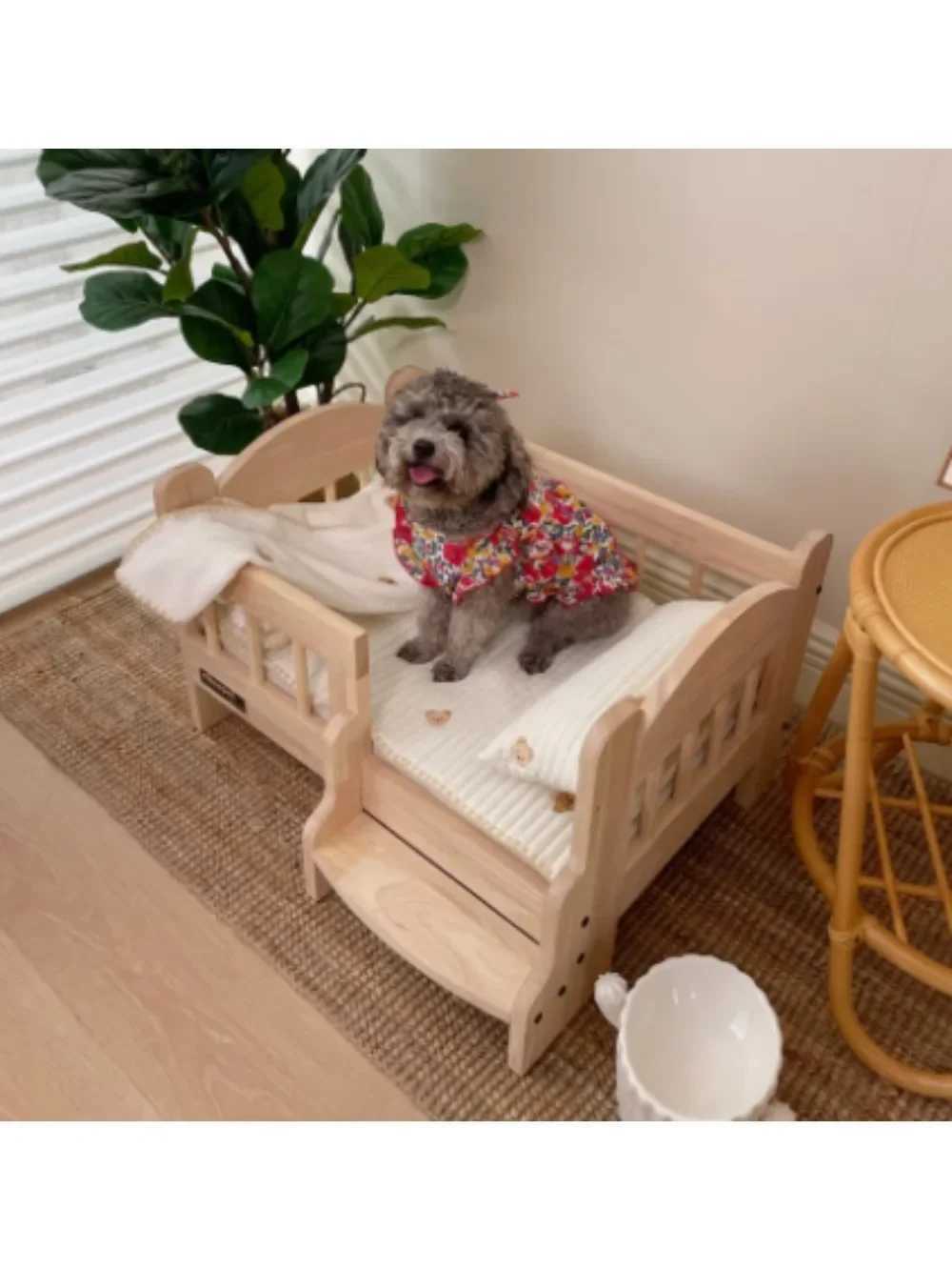 Ins Pet Cat Dog Cotton Nest Mat Detachable Milk Blanket Bear Bed Spring and Autumn Three Piece Set X250412