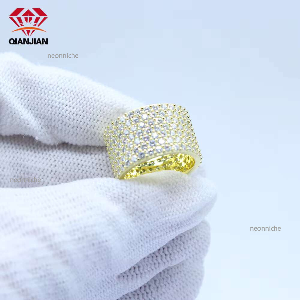 S Sier Moissanite Men's & Women's Inlaid Closed Iced Dia GRA VVS Hot Sale Wholesale Ring