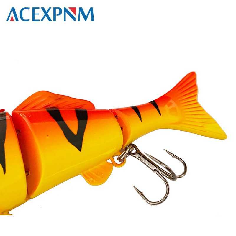 2024 New Hard Fishing Lure 3 Segments Artificial Lure Multi Jointed Swimbait Lifelike Crankbait Sinking Wobblers 50g 15cm Z250411
