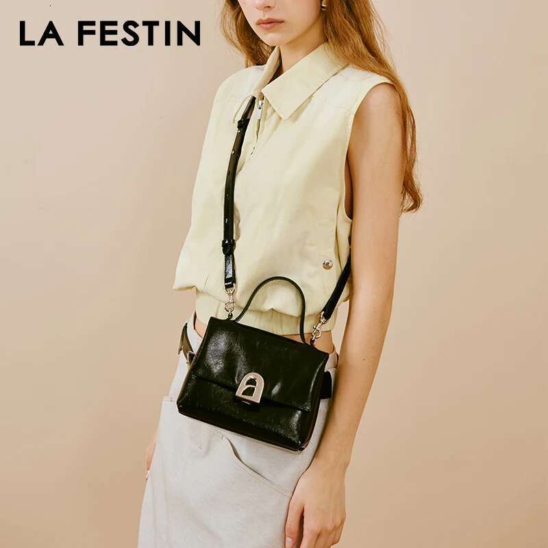 LA FESTIN Original 2024 New Handbag Women Designer Bags Crossbody Shoulder Leather Small Bag A-E Door Series