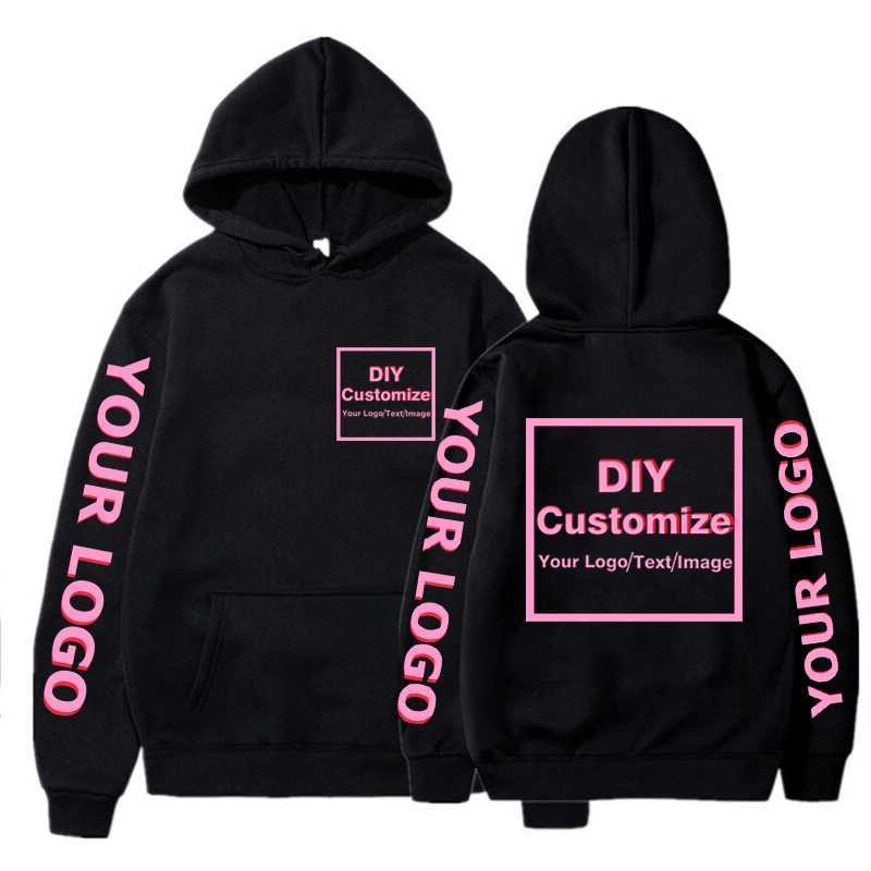 POD customization New Custom Hoodies DIY Text Image Print High Quality Clothing Customized Sport Casual Sweatshirt Size XS-4XL Christmas GiftT251112