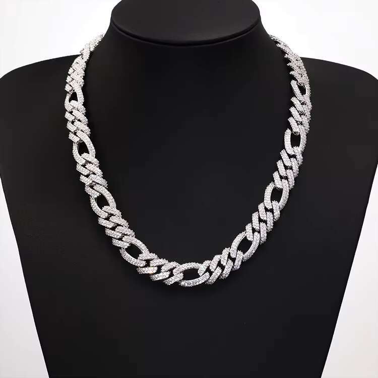 RTS 13mm Cuban Baguette Moissanite Diamond Chain with GRA Credential S925 Cuban Link Chain
