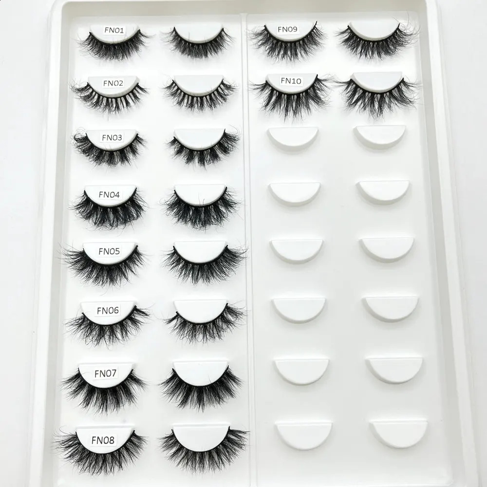 Mikiwi FL Super Fluffy Wholesale Short Wispy Mink Eyelashes Bulk Makeup Lashes 3D Mink Strip Dramatic Reusable False Eyelashes 250410