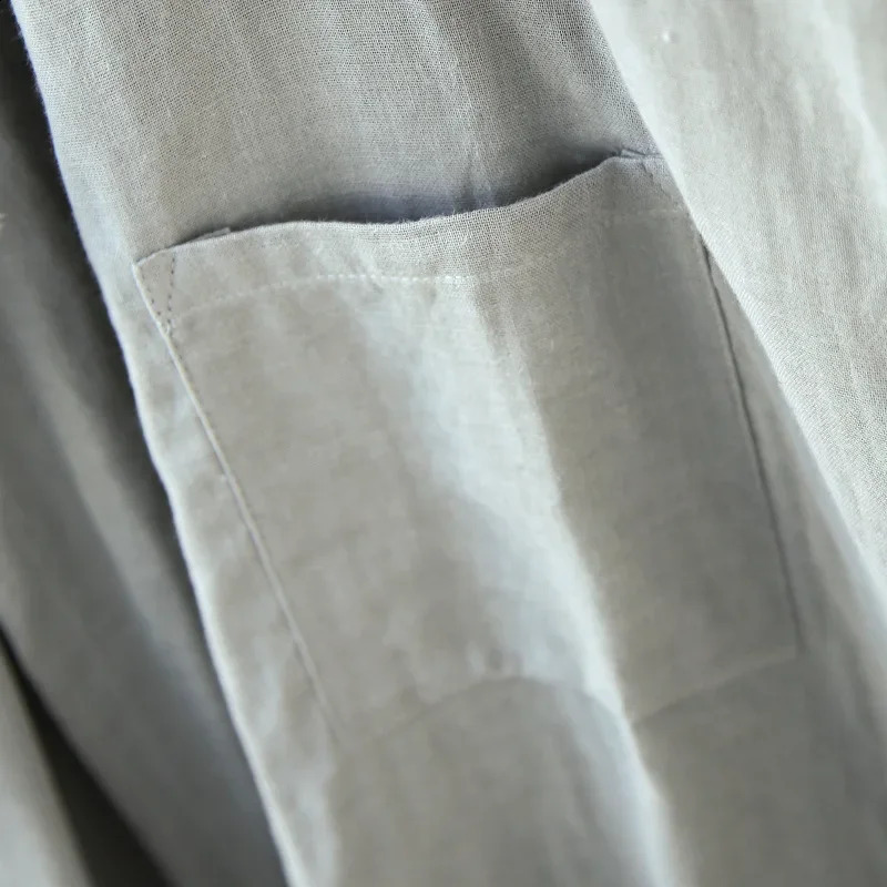 Japanese Kimono Nightgown Mens Light and Breathable Summer Spring Autumn Mens Long Kimono Nightgown Loose Robe for Men M L XL 250409