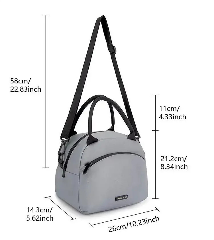 Waterproof lunch bag cooler office desk outdoor picnic insulated durable handbag oil resistant carrying case 250410