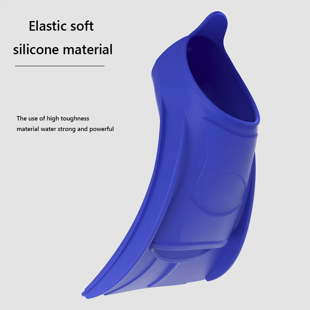 Swimming Training Fins Silicone Swim Fin Non Slip Swimming Flippers Portable Floating Flippers for Kids Girls Boys Adults 250411