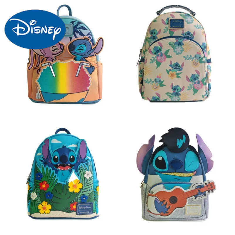 Disney Loungefly Disney Splicing Cute Cartoon Printed Backpack Fashion Shoulder Bag Childrens Backpack Travel Bag Wallet Christmas Gift X250412