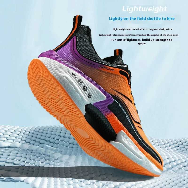 Family carbon plate running shoes for Boys Big Boys Student rotating button Technology TPU+ Popcorn high pop sneakers for girlsC250411