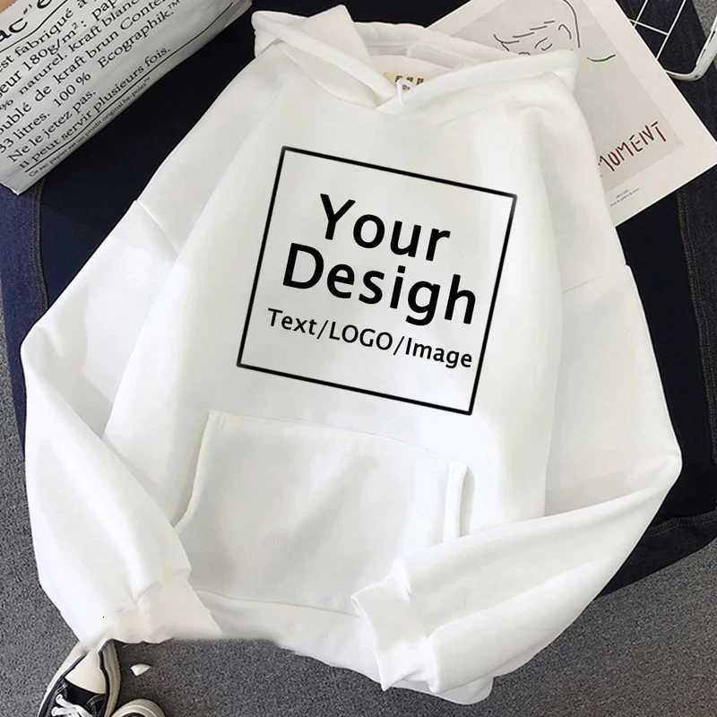 POD customization Womens Customized Printed DIY Text Image Hoodie Personalized Hooded Sweatshirt for Unisex Anime HoodieT251112
