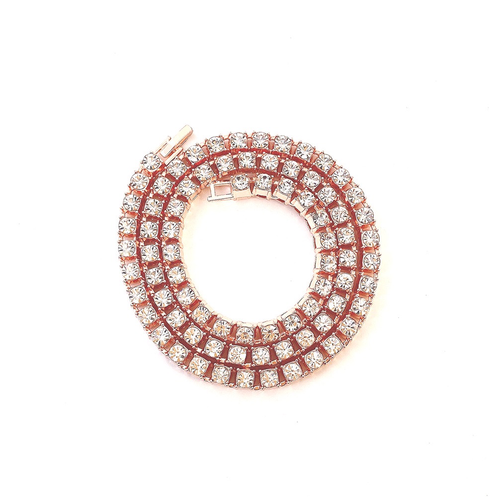 Hip Hop Inspired Moissanite Tennis Necklace with Durable Chain Perfect for Both Genders
