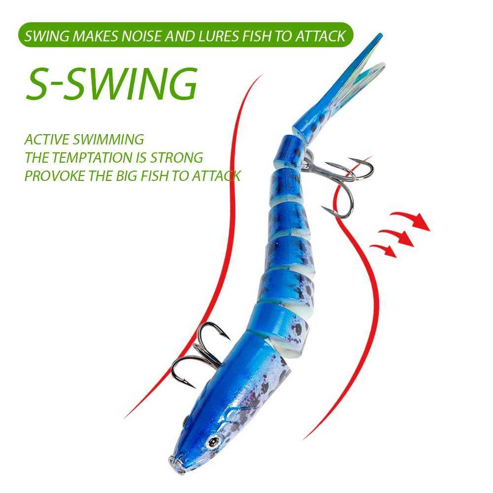 TOLU 20g/13.5cm Sinking Wobblers Fishing Lures Jointed Crankbait Swimbait 8 Segment Hard Artificial Bait For Fishing Tackle Lure Z250411