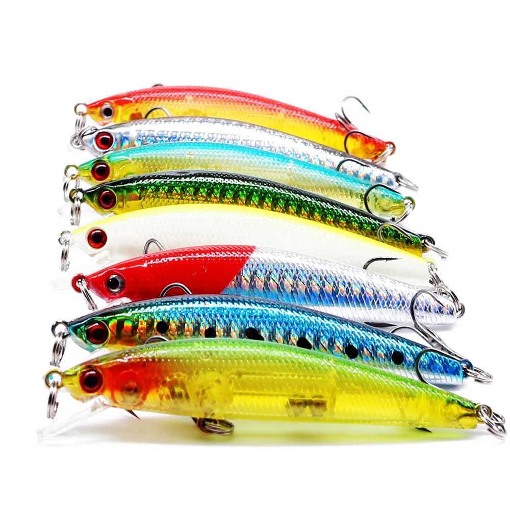 1pcs Laser Lifelike Minnow Fishing Lure 8.5cm 7.5g Crankbait Hard Bait Tight Wobbler Jerkbait Trolling Bass Pike Carp Fishing Z250411
