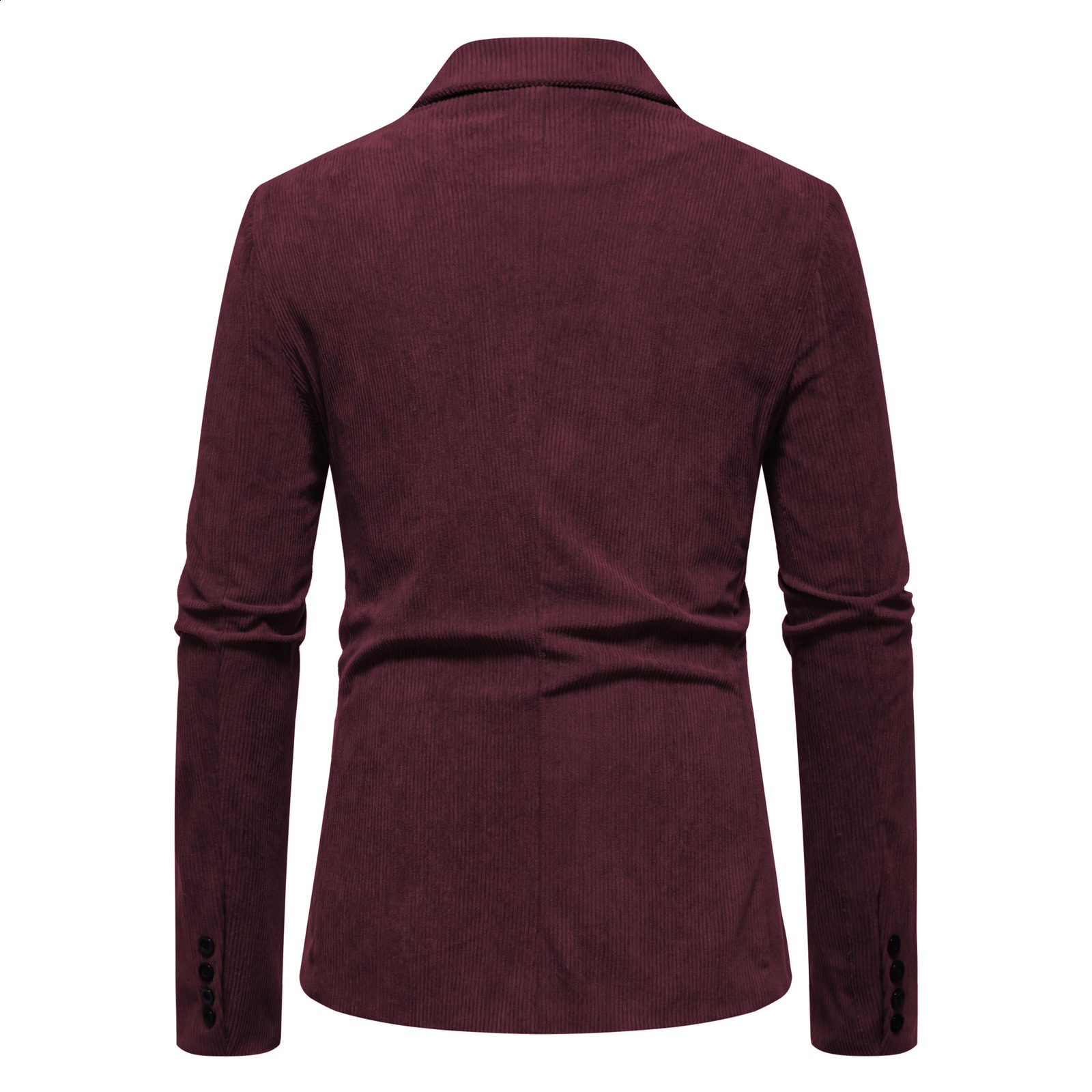 Mens casual solid color Corduroy suit jacket suitable for business use multiple pockets 250411