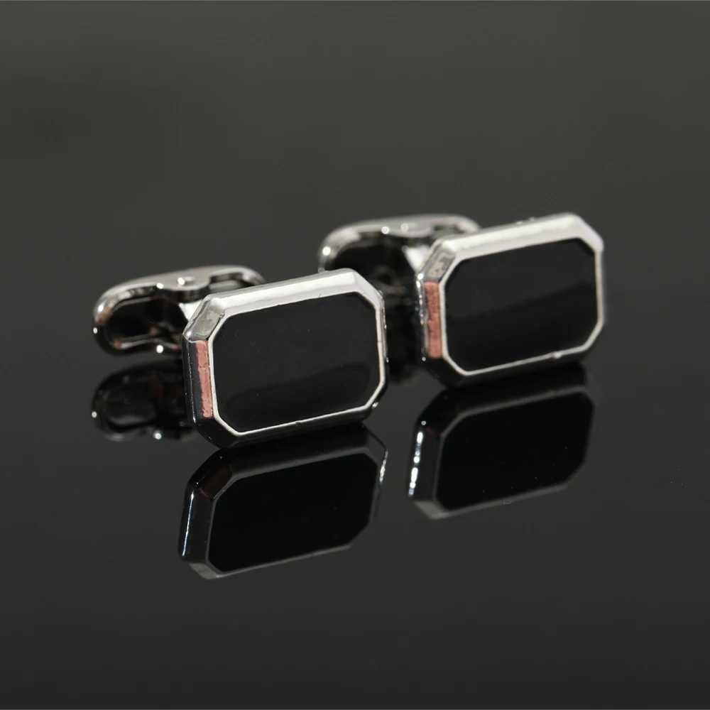 Personalized mens carbon fiber oval cufflinks with whale back buckleT250412